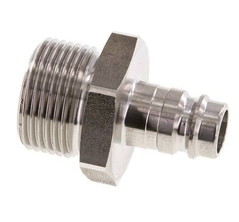 RVS DN 10 Luchtkoppeling Insteeknippel G 3/4 inch Buitendraad - CLP10-M-S-P-034