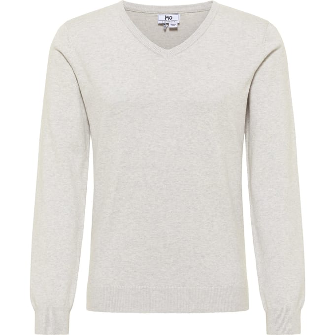 Mo basic jumper Blonda Heren licht grijs melange