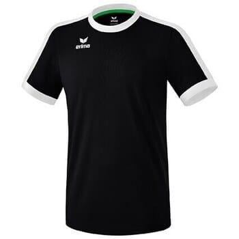 Erima Retro Star Shirt Korte Mouw Kinderen - Wit / Zwart | Maat: 152