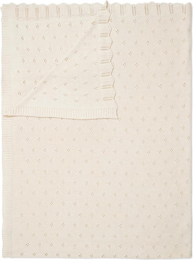 Essenza Knitted Ajour Plaid Antique white - 130x170 cm
