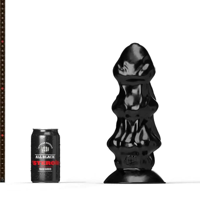 All Black Steroïd - The Rally - Dildo - 28 x 11,4 cm - zwart