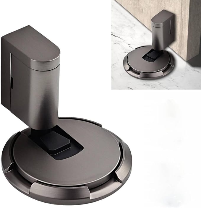 Magnetische Deurstopper - Zware Deurhouder - Thuis en Kantoor - Verstelbaar Zinklegering - 6.1x6.1x4.9 cm - Grijs