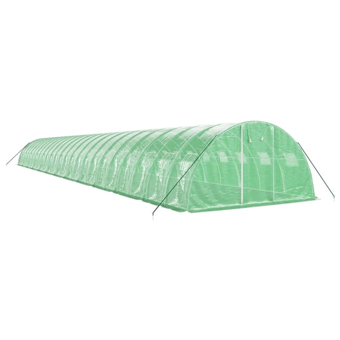 vidaXL - Tuinkas - met - stalen - frame - 96 - m² - 24x4x2 - m - groen