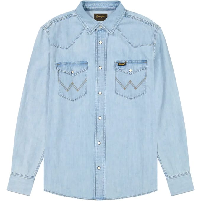 Wrangler Western Overhemd Met Lange Mouwen Blauw S Man