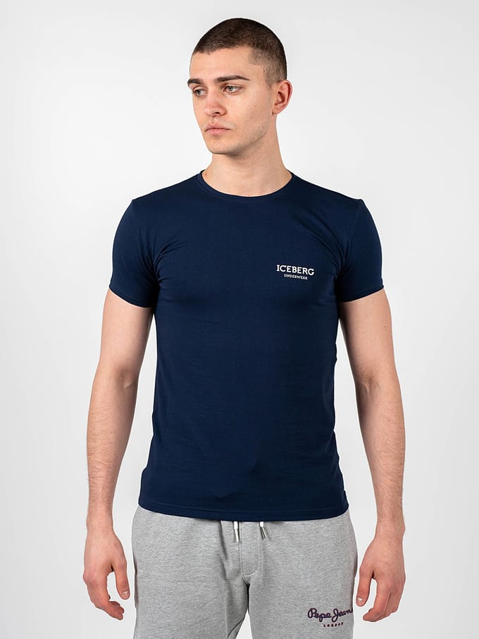 Iceberg T-shirt C-neck Mannen blauw