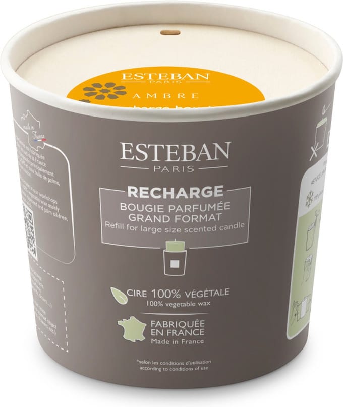 Esteban Classic Ambre Navulling Geurkaars 450gr