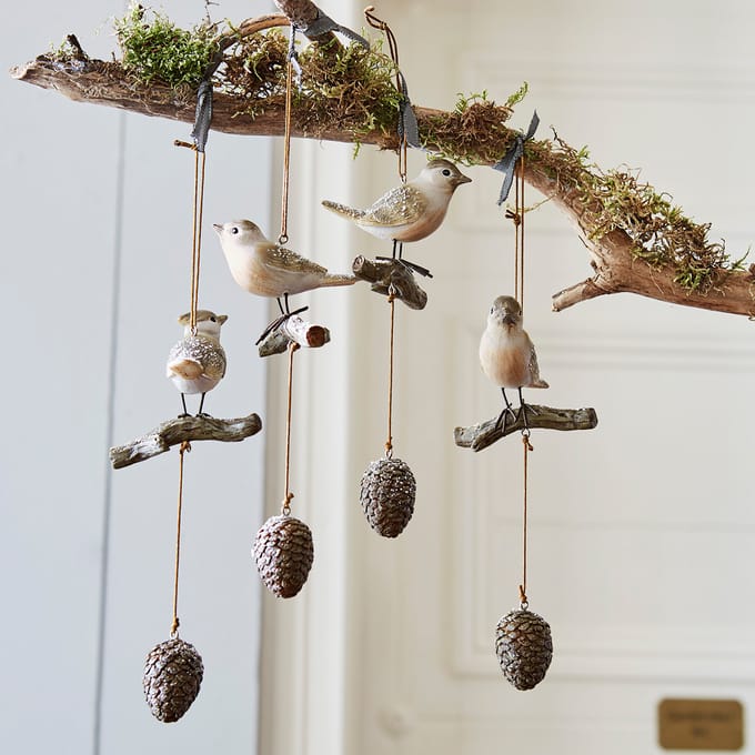 LOBERON Vogel set van 4 Vianne bruin