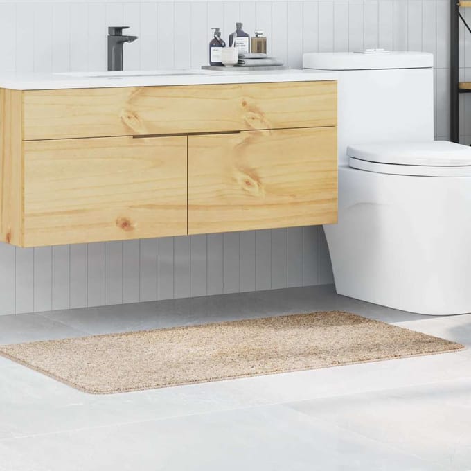vidaXL - Antislip - Badmat - Crème - 70 - x - 120 - cm - PP