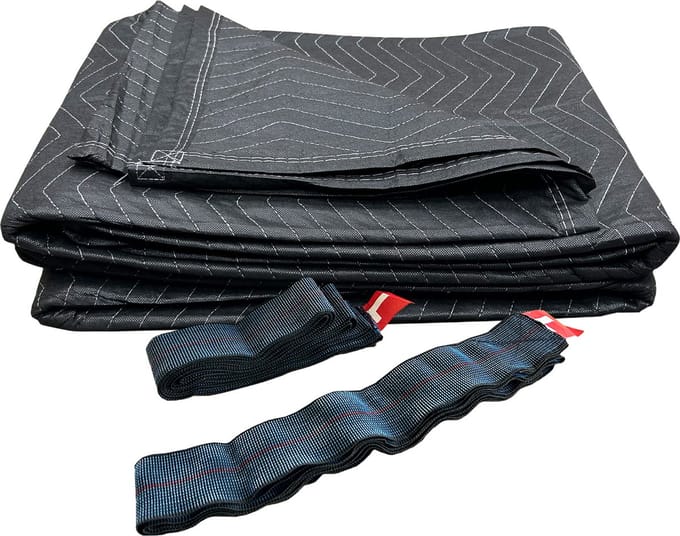 Kortpack - 2 Gevoerde Verhuisdekens + 2 large Elastische Verhuisbanden - (099.0047)