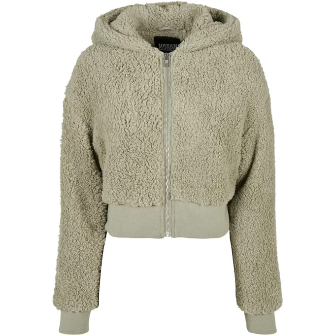 Urban Classics - Short Oversized Sherpa Jacket - L - Mintgroen