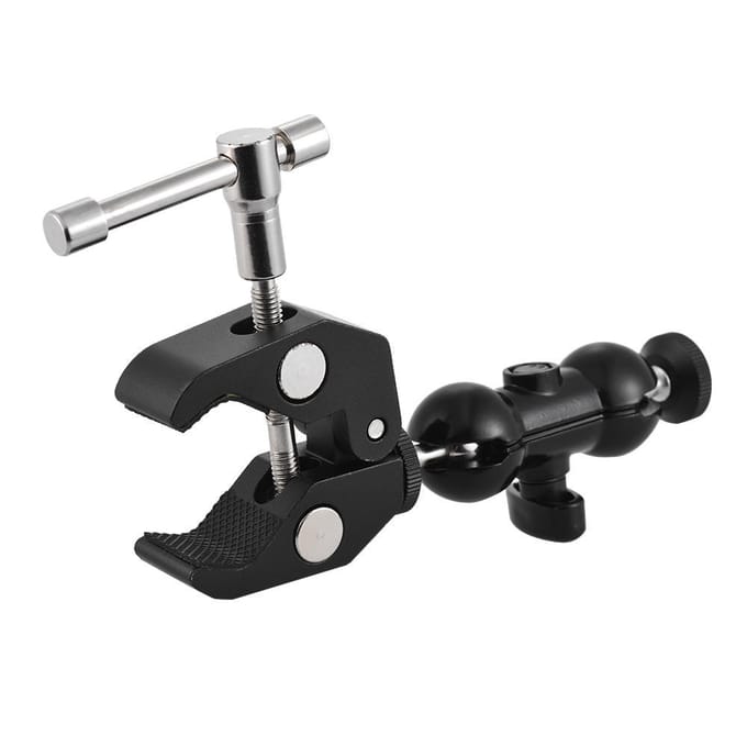 Draagbare balhoofdarmklem Krab Multifunctionele baladapter voor DSLR black