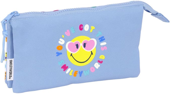 Safta Triple Smiley World Joyful Etui Blauw Man