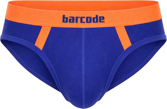 Barcode Berlin Brief Sonny Royal-Neonorange - MAAT M - Heren Ondergoed - Slip voor Man - Mannen Brief