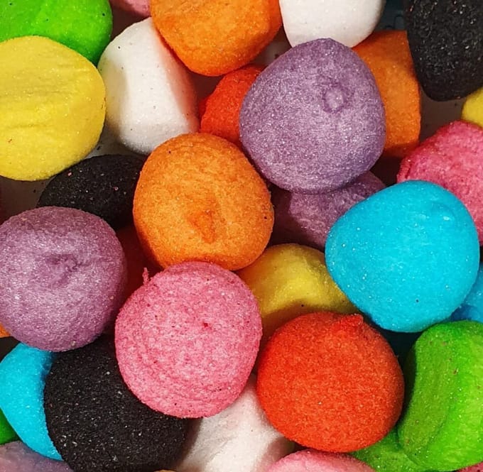 spekbollen - mix - 50-stuks - spekken - diverse - kleuren - 450 gram