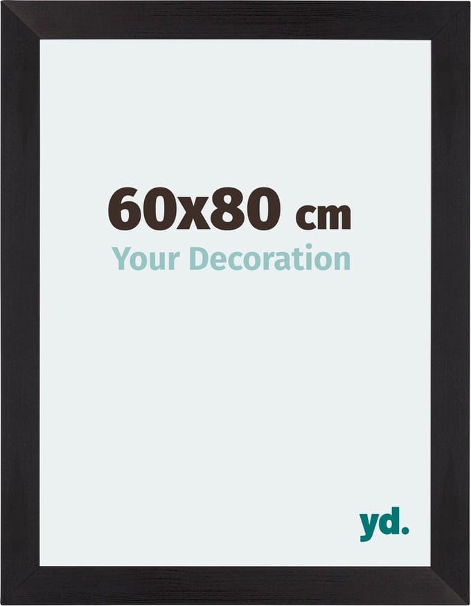 Your Decoration - Fotolijst 60x80 cm - MDF - Zwart Houtnerf - Mura