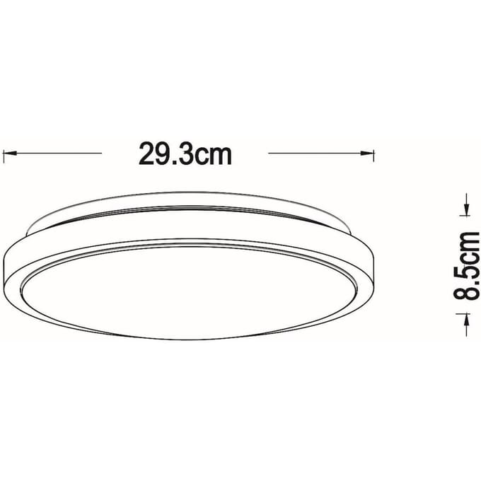 Lucide DASHER - Plafonnière (Plafondlamp) Badkamer - Ø 29,3 cm - LED - 1x12W 2700K - IP44 - Bewegingssensor - Zwart