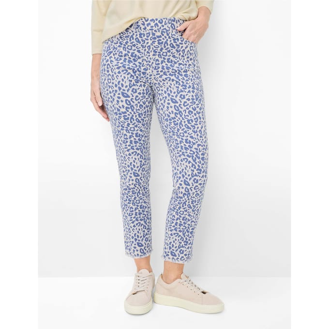 Raphaela by Brax Dames Instapbroek  Style LAVINA FRINGE CORNFLOWER, blauw, maat 40K