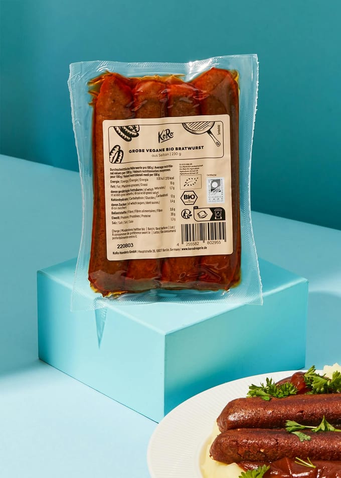 Bio vegan braadworst grof 230 g