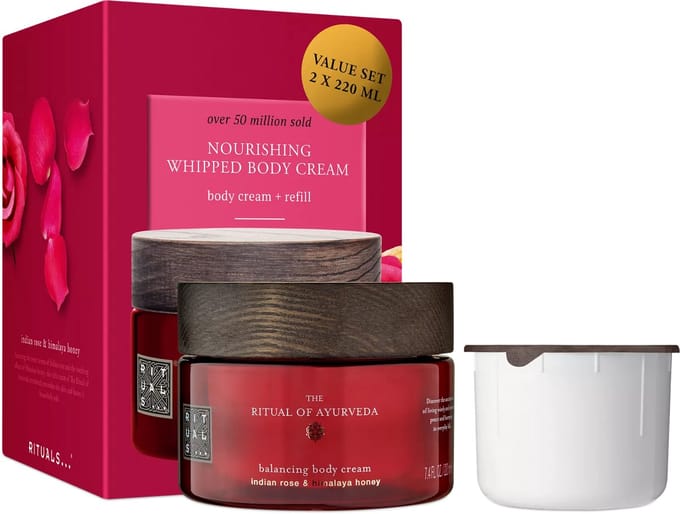 Rituals of Ayurveda Body Cream and Refill Pack- Value set 2 x 220 ml=440 ml