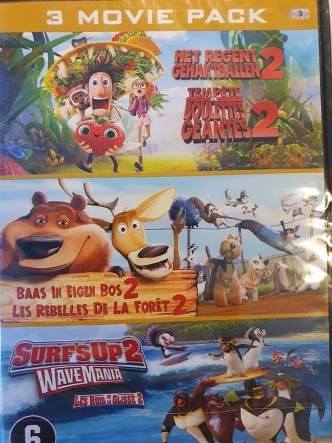 Regent gehaktballen 2, Baas in eigen bos 2, Surf's up 2 (3dvd) - DVD - 8712609649215