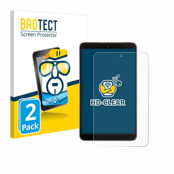BROTECT - Screenprotector voor Nokia T10 (Portret-Modus) - Folie Beschermfolie transparant 2 Stuks