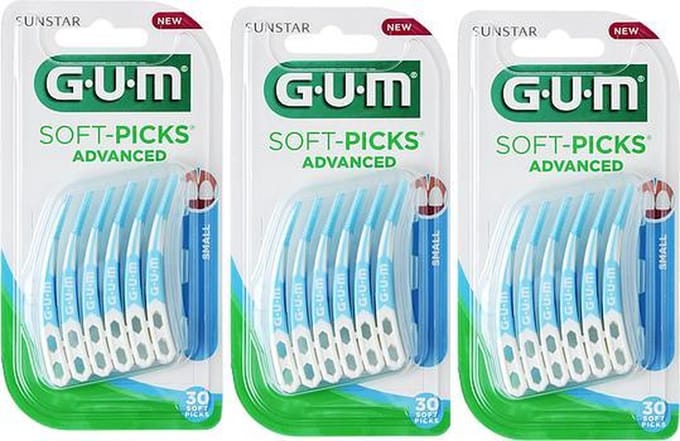 GUM Soft Picks Advanced Small - 3 x 30 stuks - Ragers - Voordeelverpakking