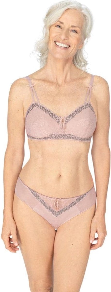 Amoena Cherish SB Prothese Bh Cher SB C0585 - dusky pink/light grey - maat EU 75D / FR 90D