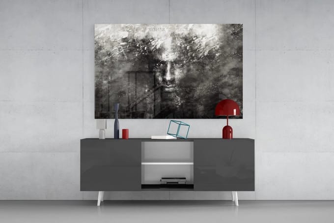 Glasschilderij - Kobe Bryant - 110x70 cm