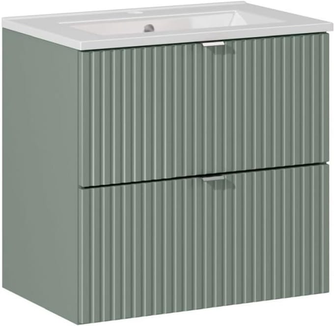 Badmeubel met Keramische Wastafel 60 cm in Groen