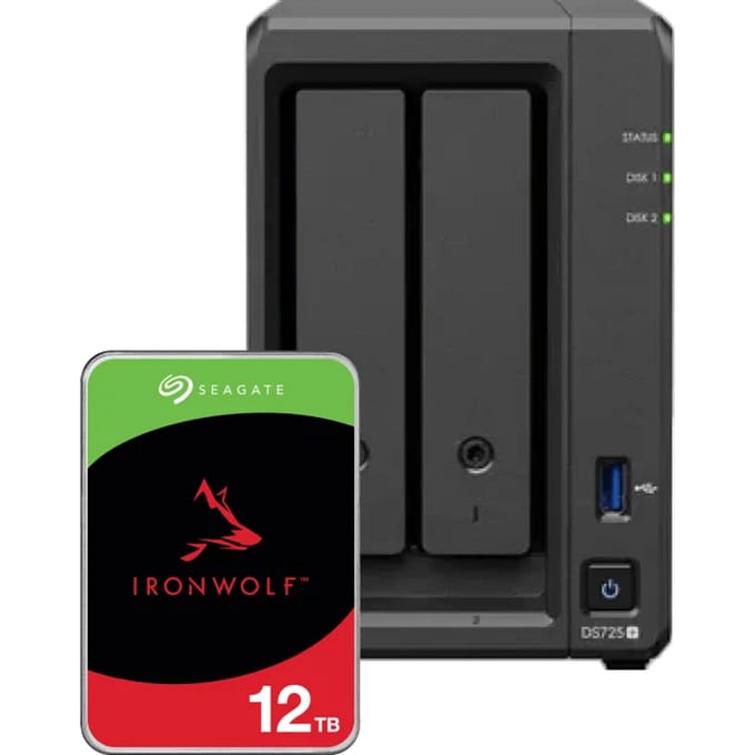 Synology DS725+ + Seagate Ironwolf 12TB