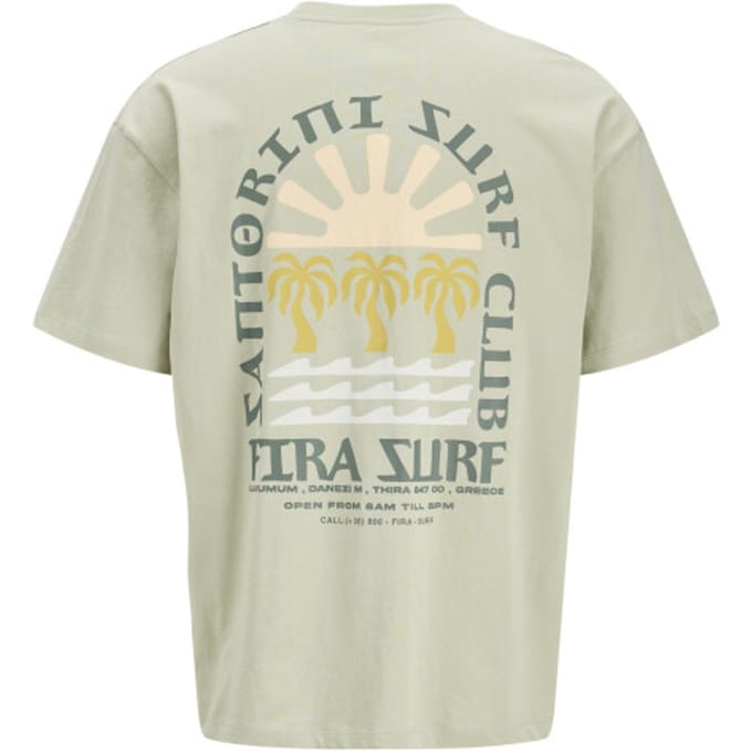 Jack & Jones Heren Surf Backprint T-Shirt JORSURF Groen - Maat L