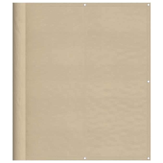 vidaXL Balkonscherm 120x800 cm 100% oxford polyester beige