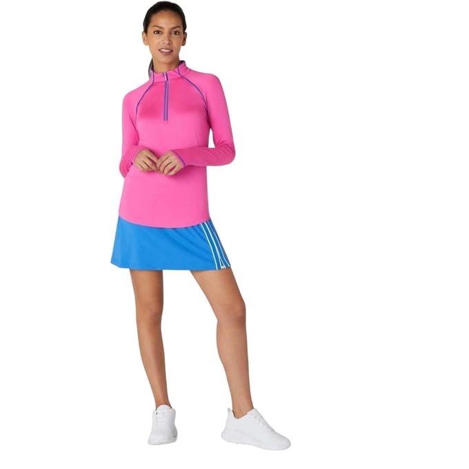 Original Penguin Dames/Dames Sweatshirt met Kwart Ritssluiting Regular (Roze)