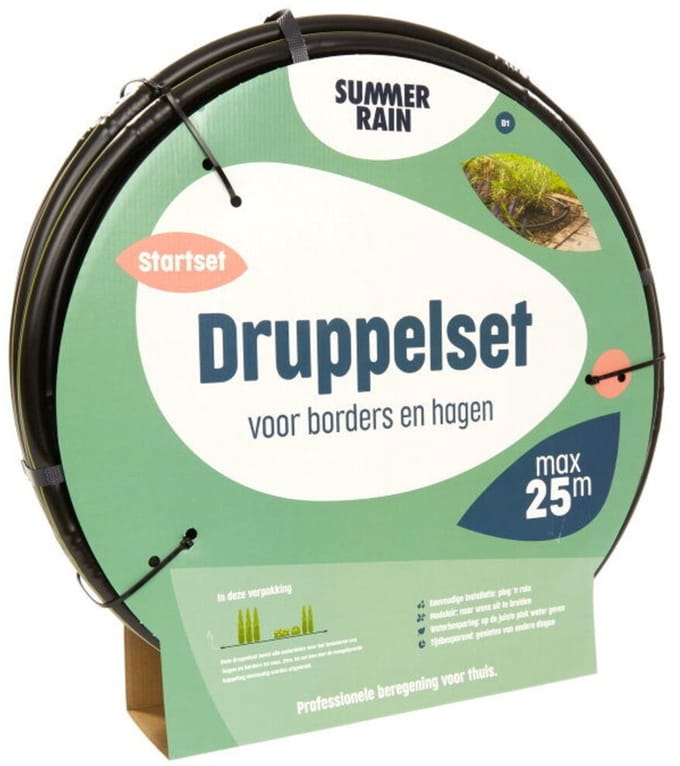 SummerRain - beregeningssysteem - startset druppelset voor borders en hagen - 25 meter