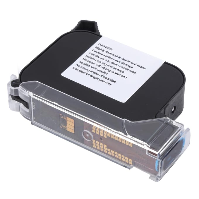 Draagbare Inkjetprinter Sneldrogende Dubbele Nozzle Zwarte Inktcartridge Drukmachine