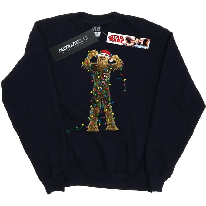Star Wars Dames/Dames Chewbacca Kerstverlichting Sweatshirt (Zwart)