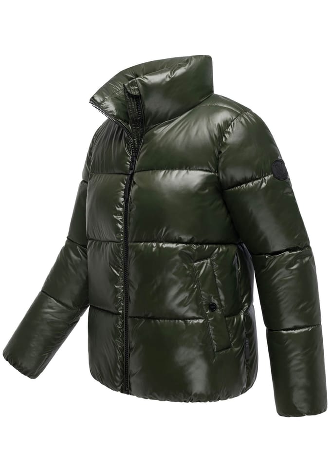 Marikoo dames winterjas Hazalee in puffer-stijl met glanzende look