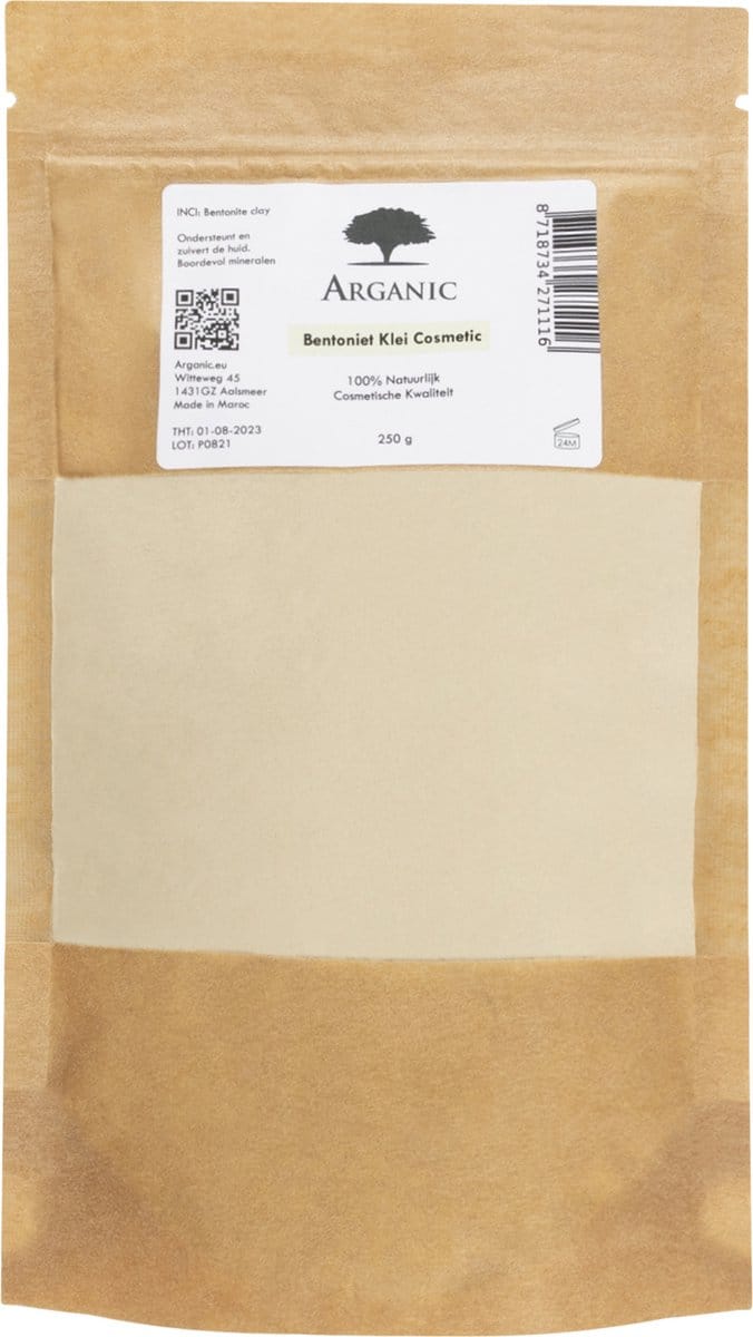 Bentoniet Klei - Arganic - Cosmetic Grade - 250 gram