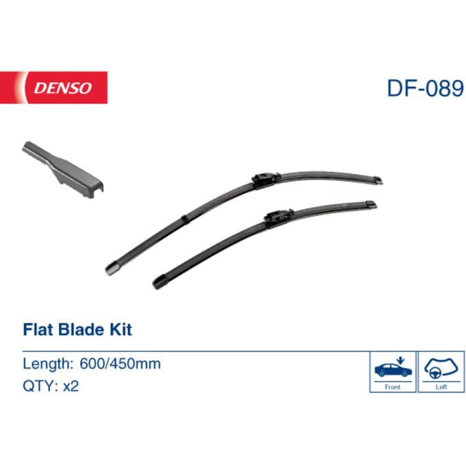 Wisserblad DENSO DF-089, 600/450mm, Voor, 2 Stuk