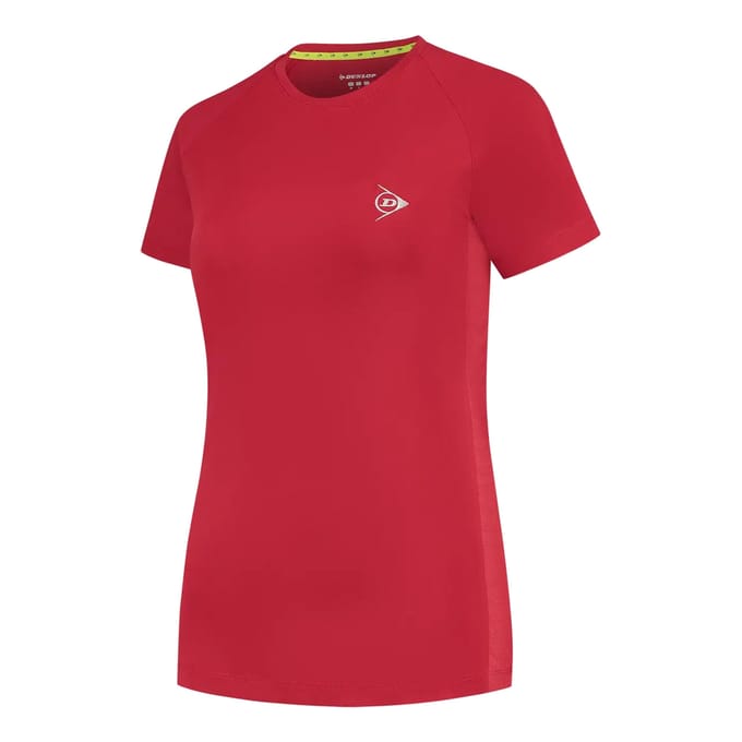 Dunlop Club Crew T-shirt Dames-Rood