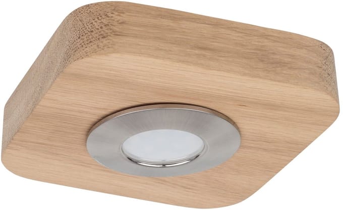 Licht-Erlebnisse - Oana - LED - Plafonnière - 3000K - 300lm - van - Metaal - in - Geolied eiken chroom