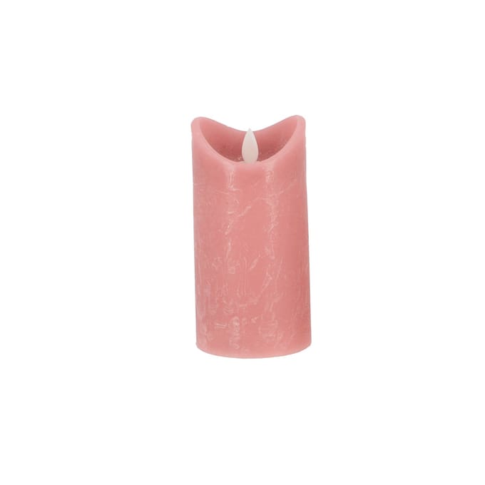 Daily Home LED kaars decoratie roze 7,5x15 cm sfeerlicht.
