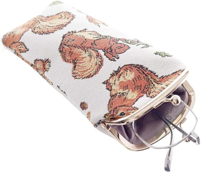 Vintage Tapestry Brillenetui voor Dames - Slank en Elegant
