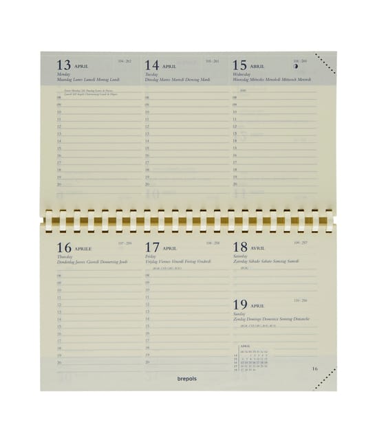 Agendavulling 2027 Brepols Omniplan 7dagen/2pagina's