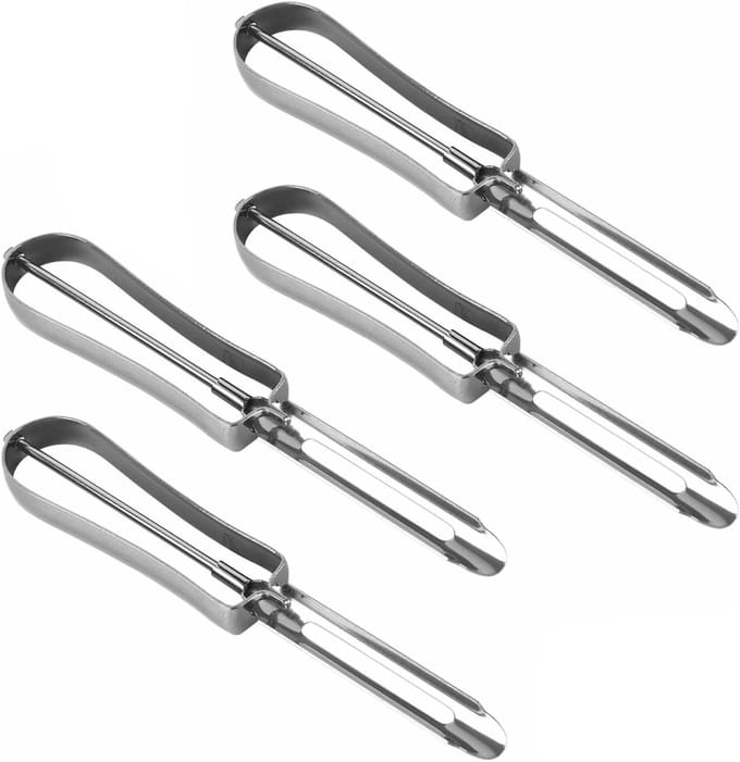 Multifunctionele Aardappelschiller Set van 4 Stuks - Rotating Aardappelschiller voor Fruit en Groenten - Veilig en Efficiënt Keukenhulpmiddel van 16.2 cm