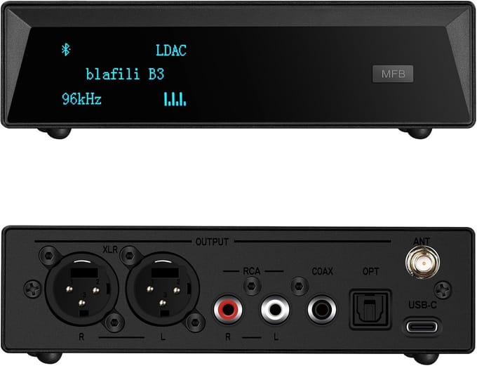 Muziekontvanger Bluetooth - Audio Streamer - Draadloos Muziek Streamen - ESS DAC LDAC aptX HD
