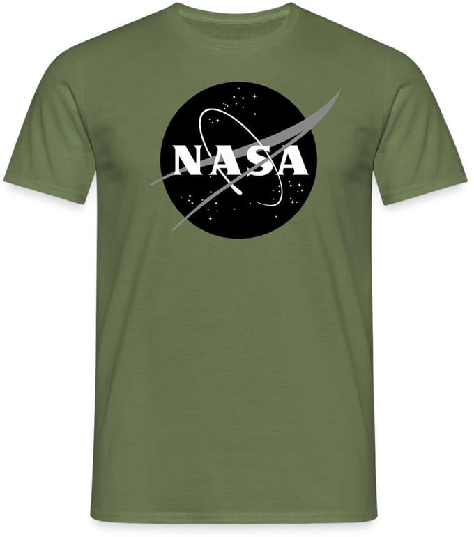 NASA zwart-wit klassiek logo T-Shirt Heren