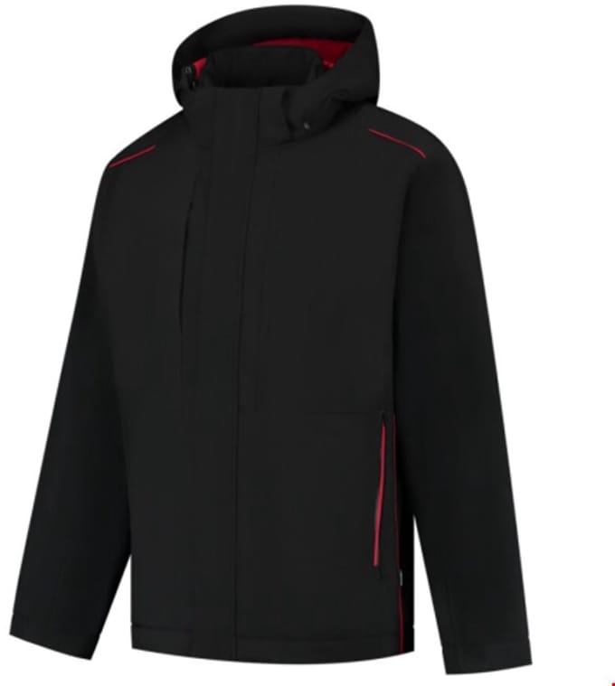 Tricorp Winter Tech Shell Accent zwart-rood S