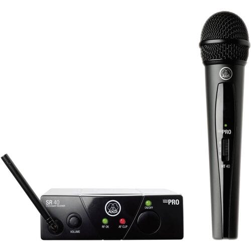 AKG WMS40 Mini Vocal Set – Draadloos Microfoonsysteem voor Zang & Spraak – Incl. HT40 Handheld & SR40 Receiver