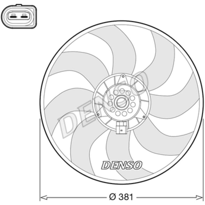 Koelventilatorwiel, motorkoeling DENSO DER02006